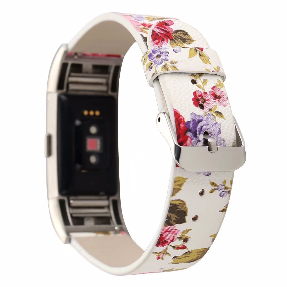 Compatible for Fitbit Charge 2 Watch Band, Little Rose Painting Rural Style Floral Painted Flower Strap Bracelet Wristband Watch Band for Fitbit Charge 2 Smart Watch Pink