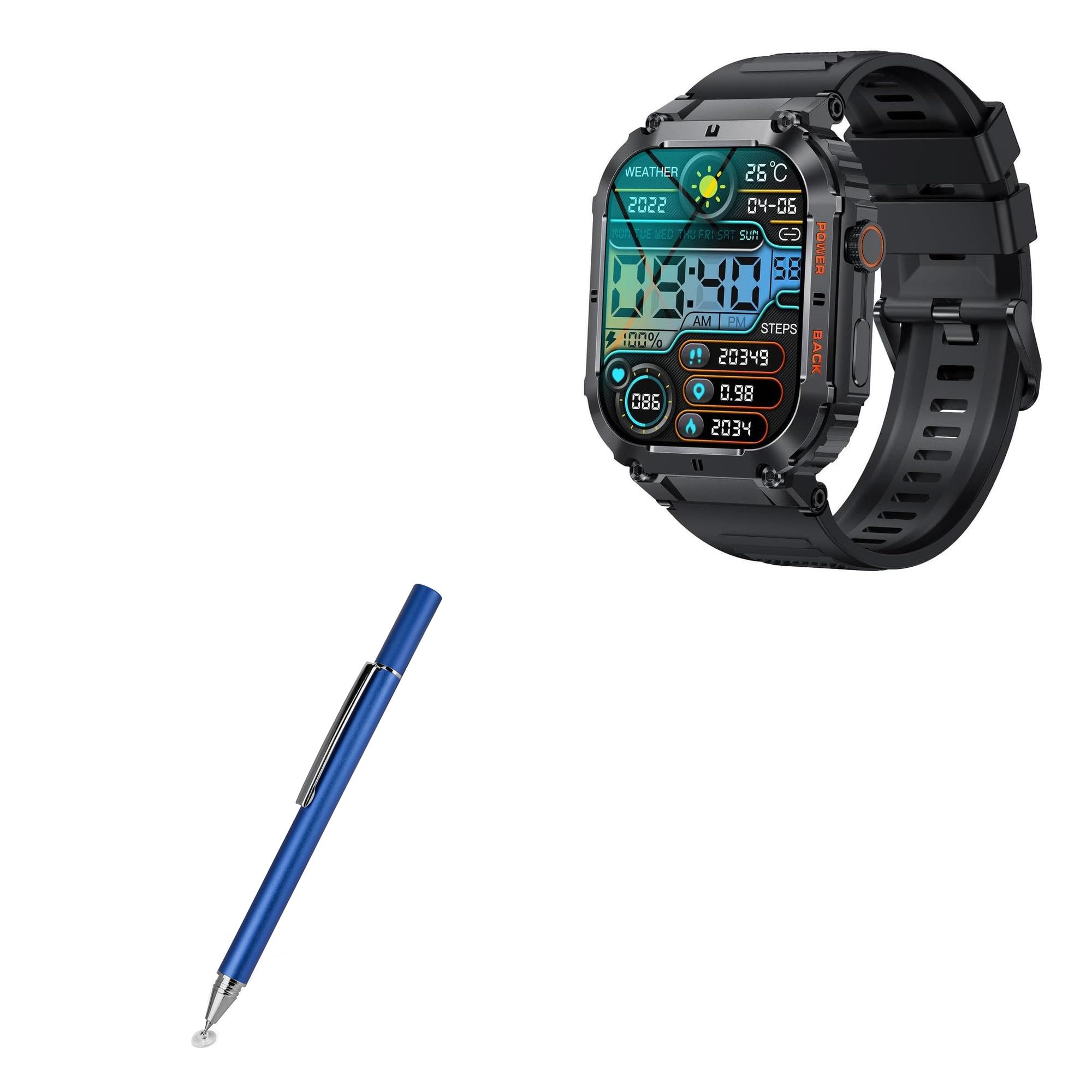 BoxWave Stylus Pen Compatible with Intelligent Galaxy IG-68 - FineTouch Capacitive Stylus, Super Precise Stylus Pen - Lunar Blue