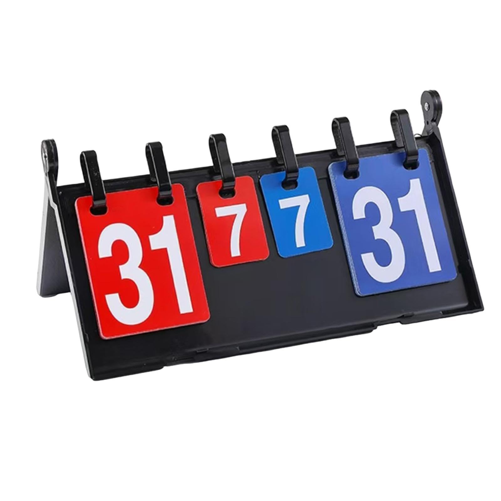 Menolana Sports Scoreboard Tool Foldable Shell Tabletop Score Board Manual Score Cards for Soccer Team Games Indoor Outdoor Badminton