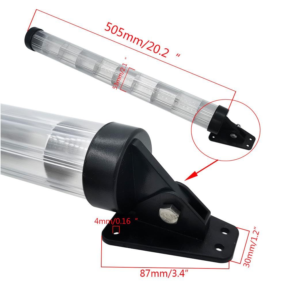 Riflettore radar a tubo, pratico riflettore marino a forma di tubo ad alte prestazioni, in alluminio, robusto e resistente, design liscio, ideale per barche a motore, pontoni, barche, camper