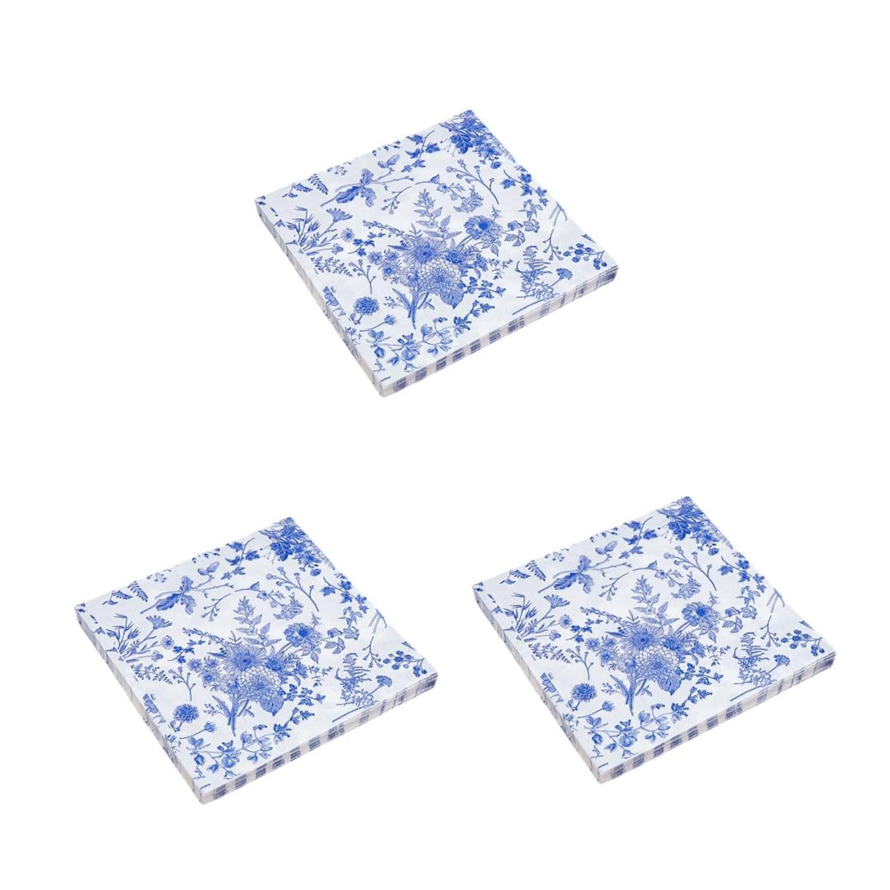 3 Series Servilletas De Floral Para Bodas Fiestas Decorativas Y Prácticas 100 Piezas*3