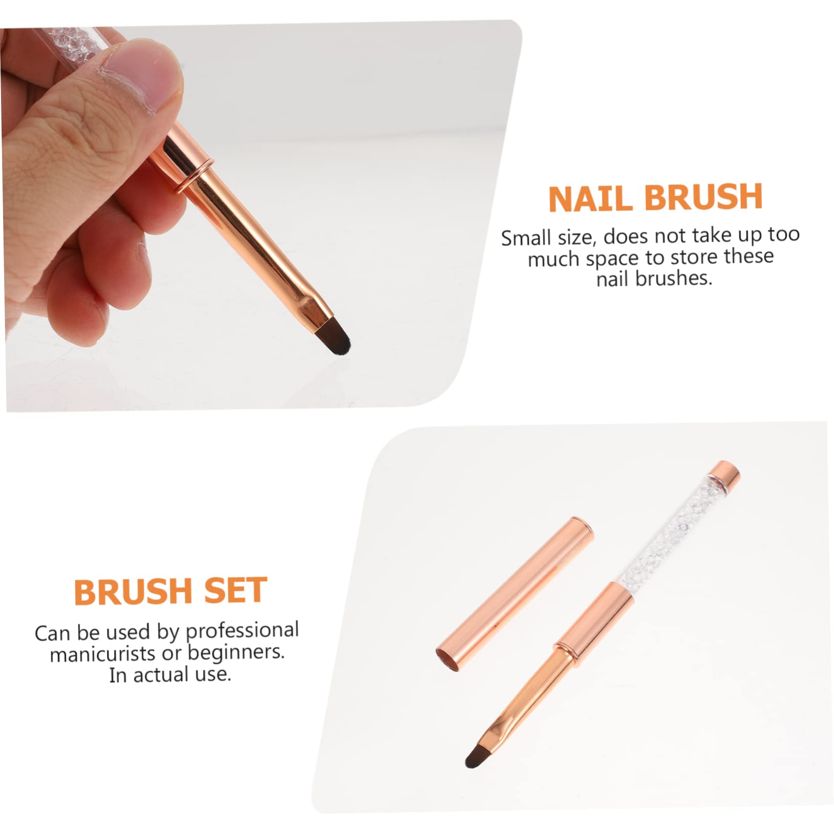 FRCOLOR 5pezzi Penna Per Nail Art Professionale Con Pennello Manicure Strumento Per Unghie Gel e Decorazioni Creative Manico Per Uso Pratico Per Donne Che Amano Fai Da Te
