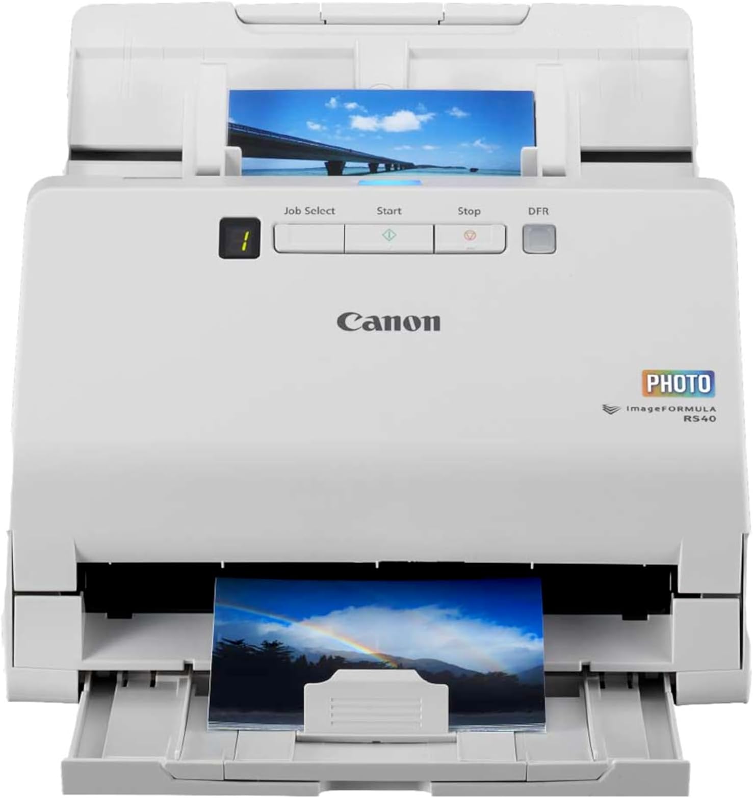 Canon imageFORMULA RS40 Photo & Document Scanner | Double-sided Scanning with USB for Home & Office | With Auto Photo Fix & Red Eye Correction | With Canon CaptureOnTouch Software