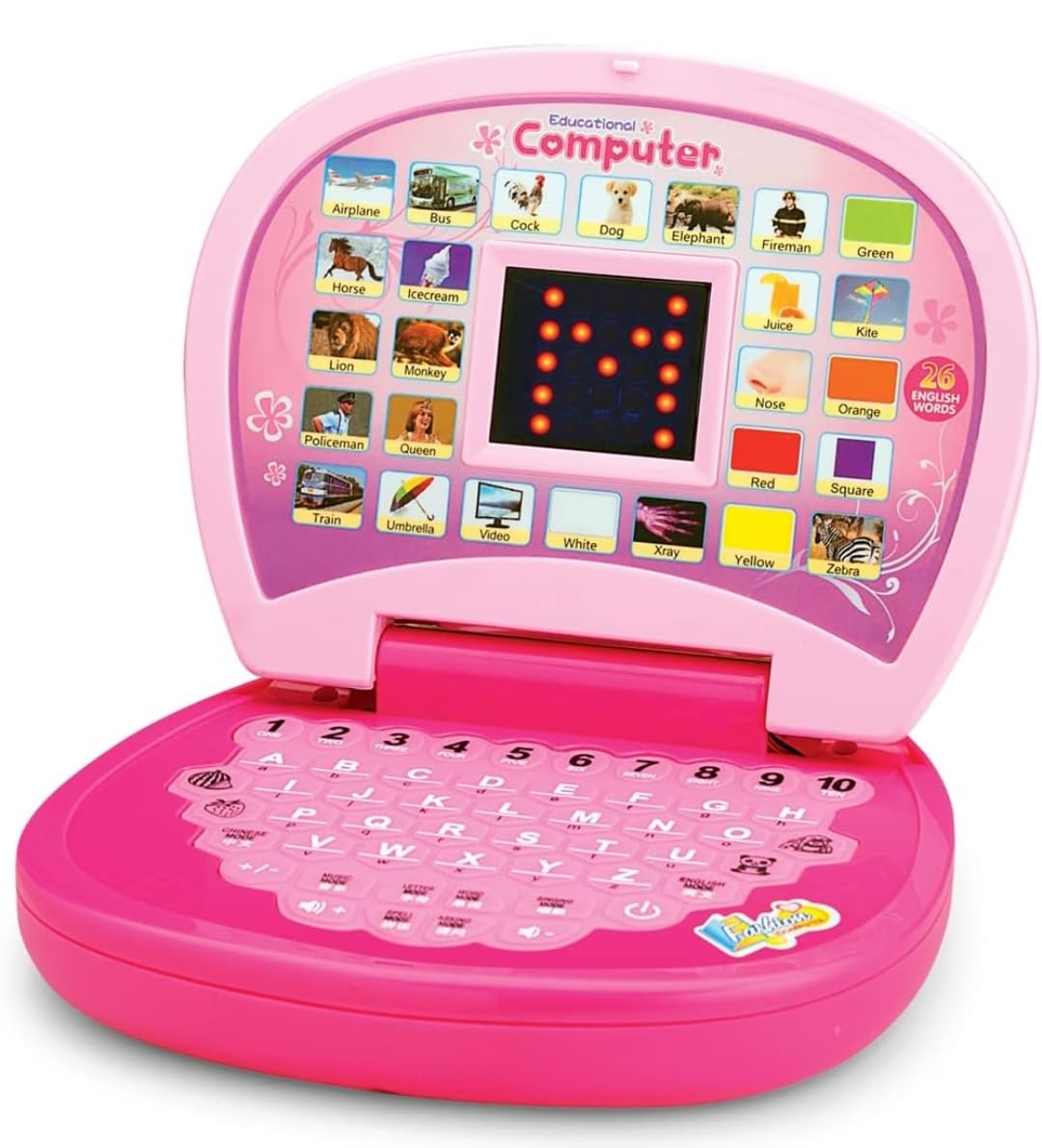 Battery Operated Educational Learning Laptop Toy with LED Display and Music Effect | Babies/Girls/Boys/Toddlers | Pink Color, Power Source: 3xAA Battery Pink (Pack of 1) (B0D96H36HQ) Amazon Price History, Amazon Price Tracker