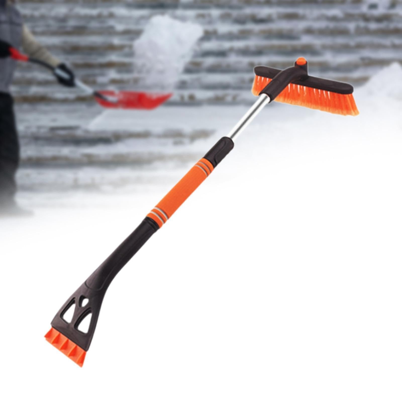Herramienta Genérica para Hielo Y Nieve, Cepillo 3 en 1 para Parabrisas Y Ventanas de Automóviles, Naranja