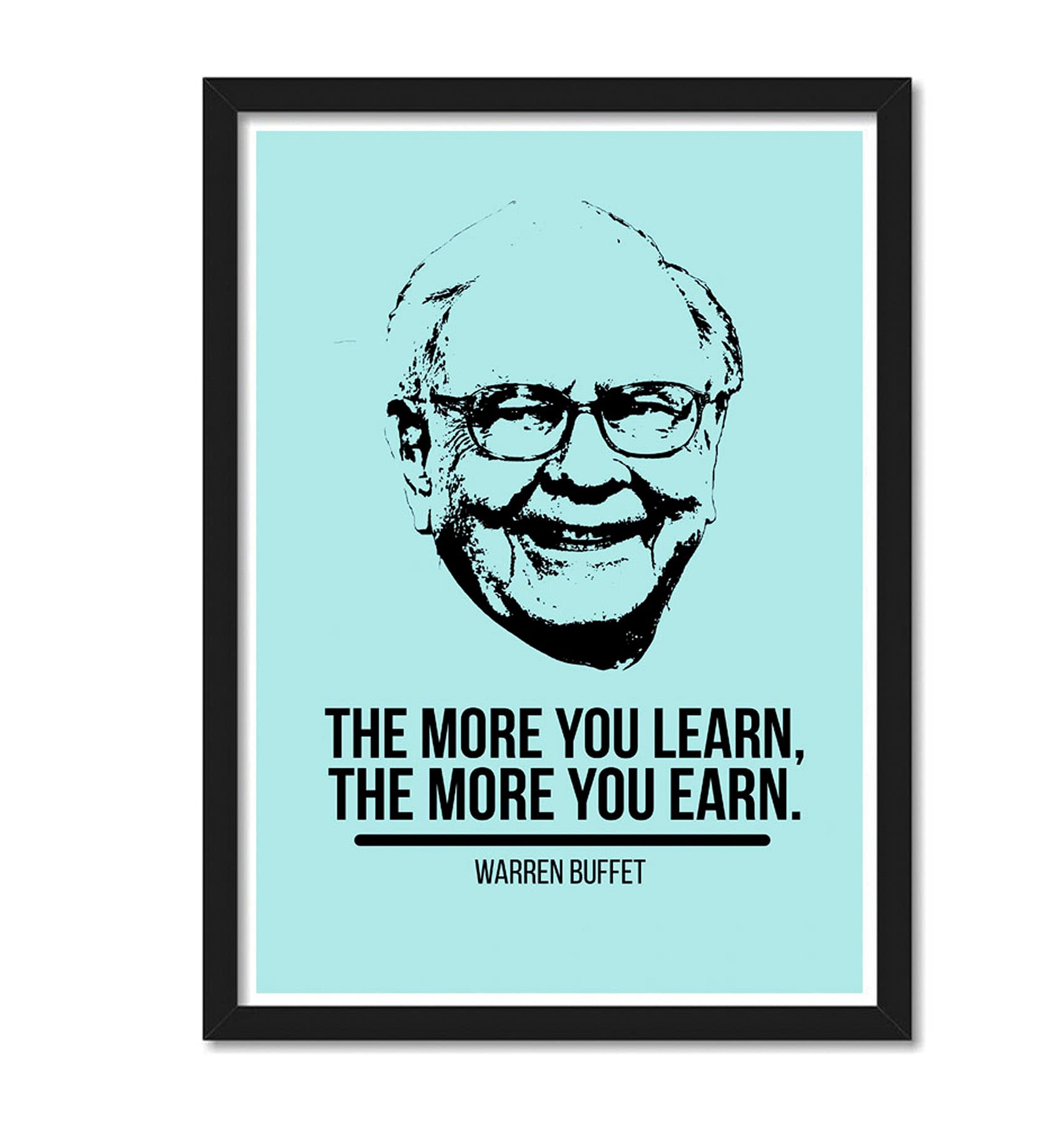 Warren Buffett Poster - Motivational Wall Art -1 Warren Buffett Poster - Motivational Wall Art -1