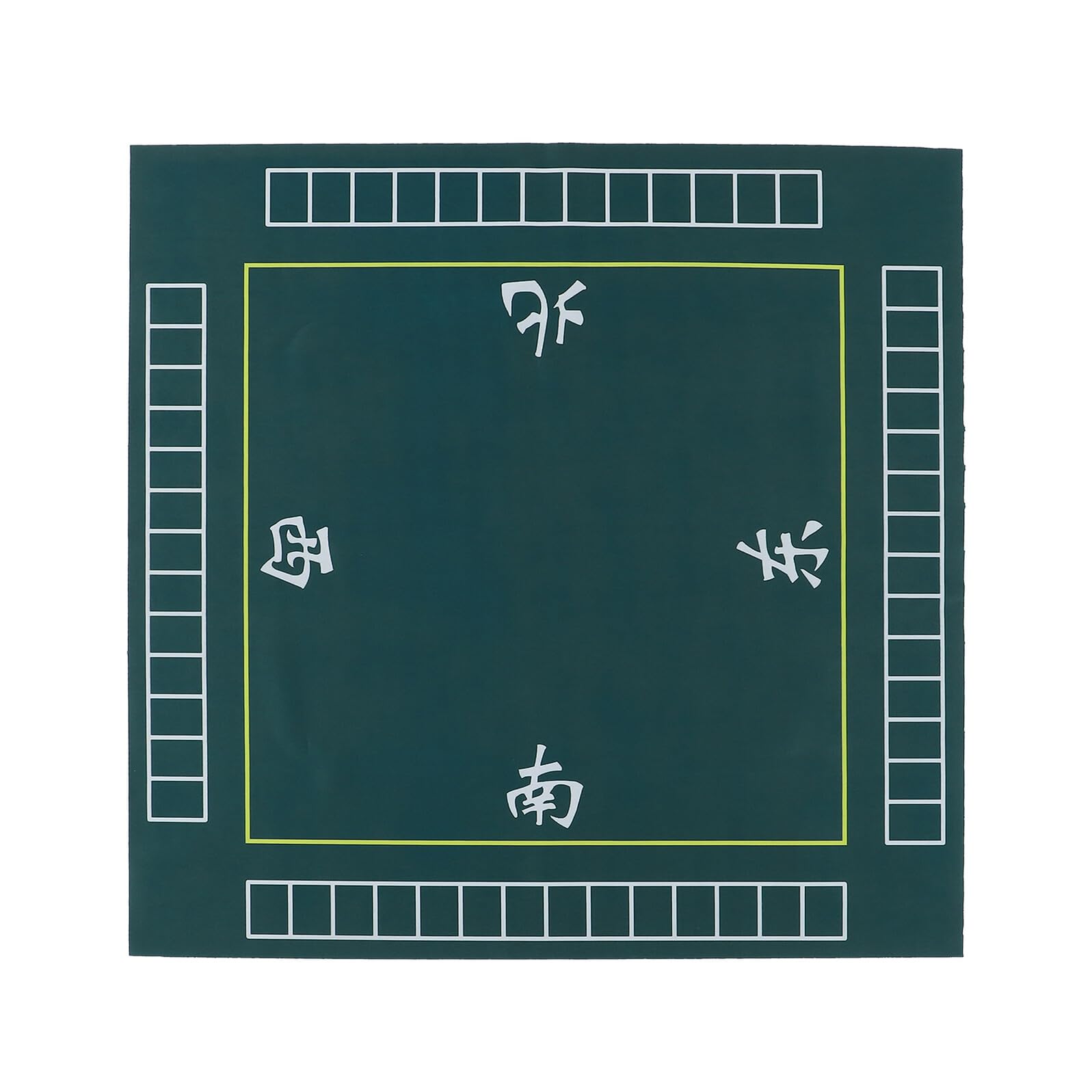 Tappeto da Gioco Mahjong Quadrato Verde, Poliestere e Gomma | Copertura per Chips e Rastrelliere Carte, Protezione Duratura, Riduzione del Rumore, Formato Singolo