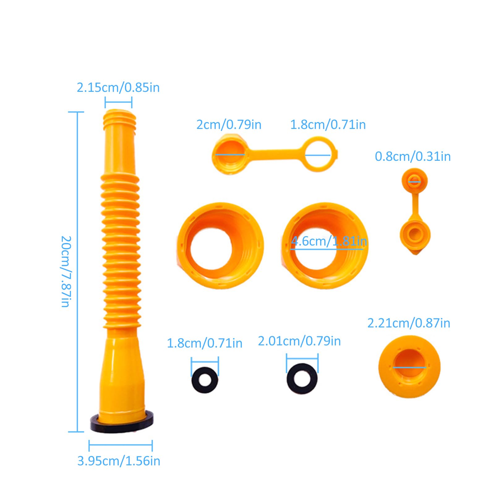 Kit 3 Beccucci Per Taniche | Ugello Flessibile Antiperso | Per Serbatoi 1/2/5/10 Galloni