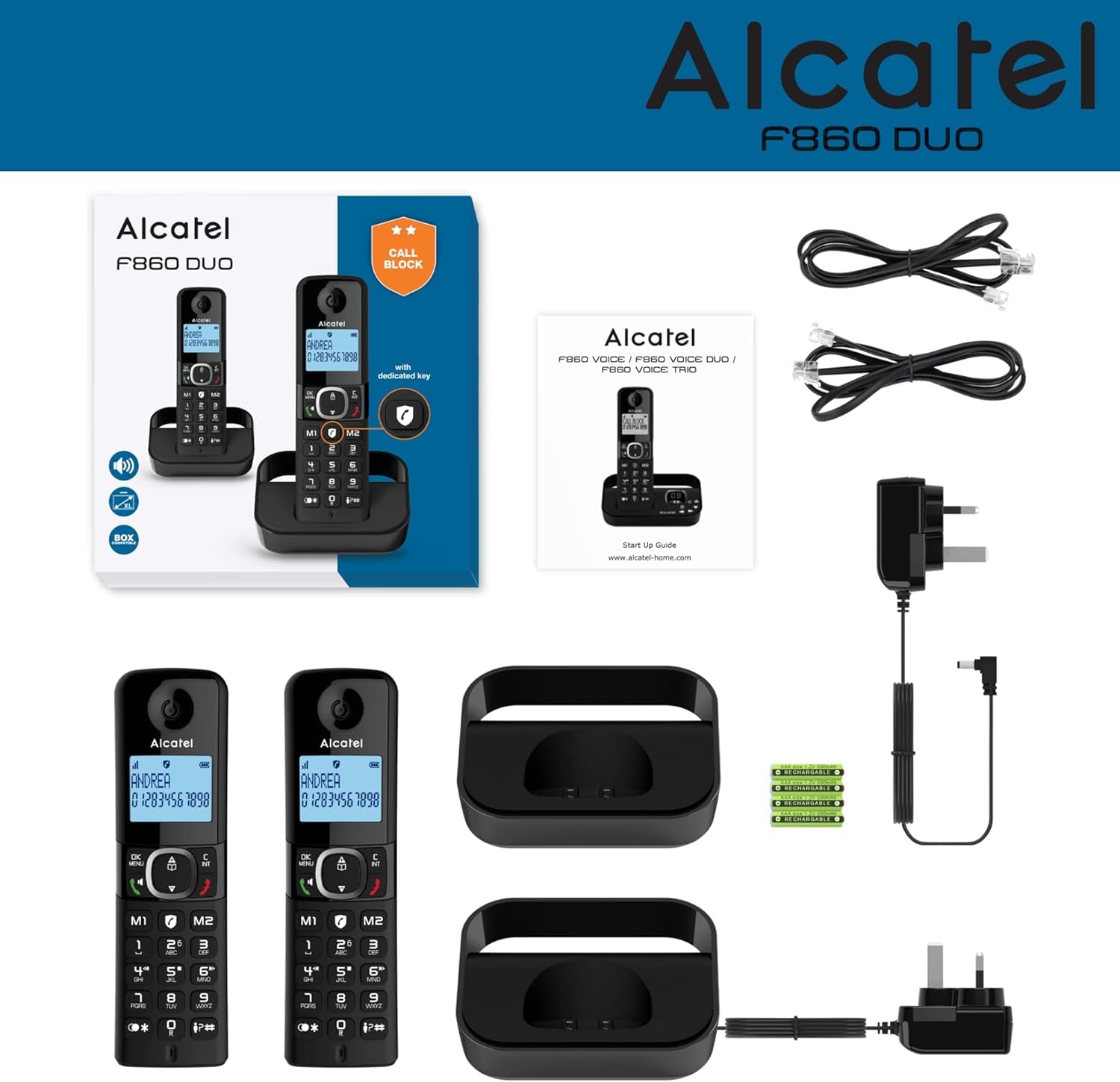 Alcatel TELEFONO F860 DUO BLACK