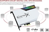 Vista 3 de Creative Sound BlasterX AE-5 Plus Pure Edition SABRE32 Ultra-Class Tarjeta de sonido y DAC para juegos PCI-e de 32 bits/384kHz con Dolby Digital