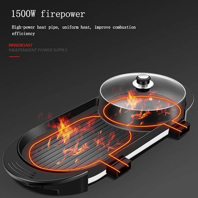 Olla Eléctrica TEDILUVI, Sartén Antiadherente 1500W con Tapa de Vidrio miniatura 3