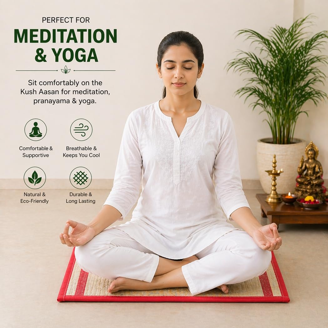 Kusha Grass Mat - Pooja Aasan for Meditation -3 Kusha Grass Mat - Pooja Aasan for Meditation -3