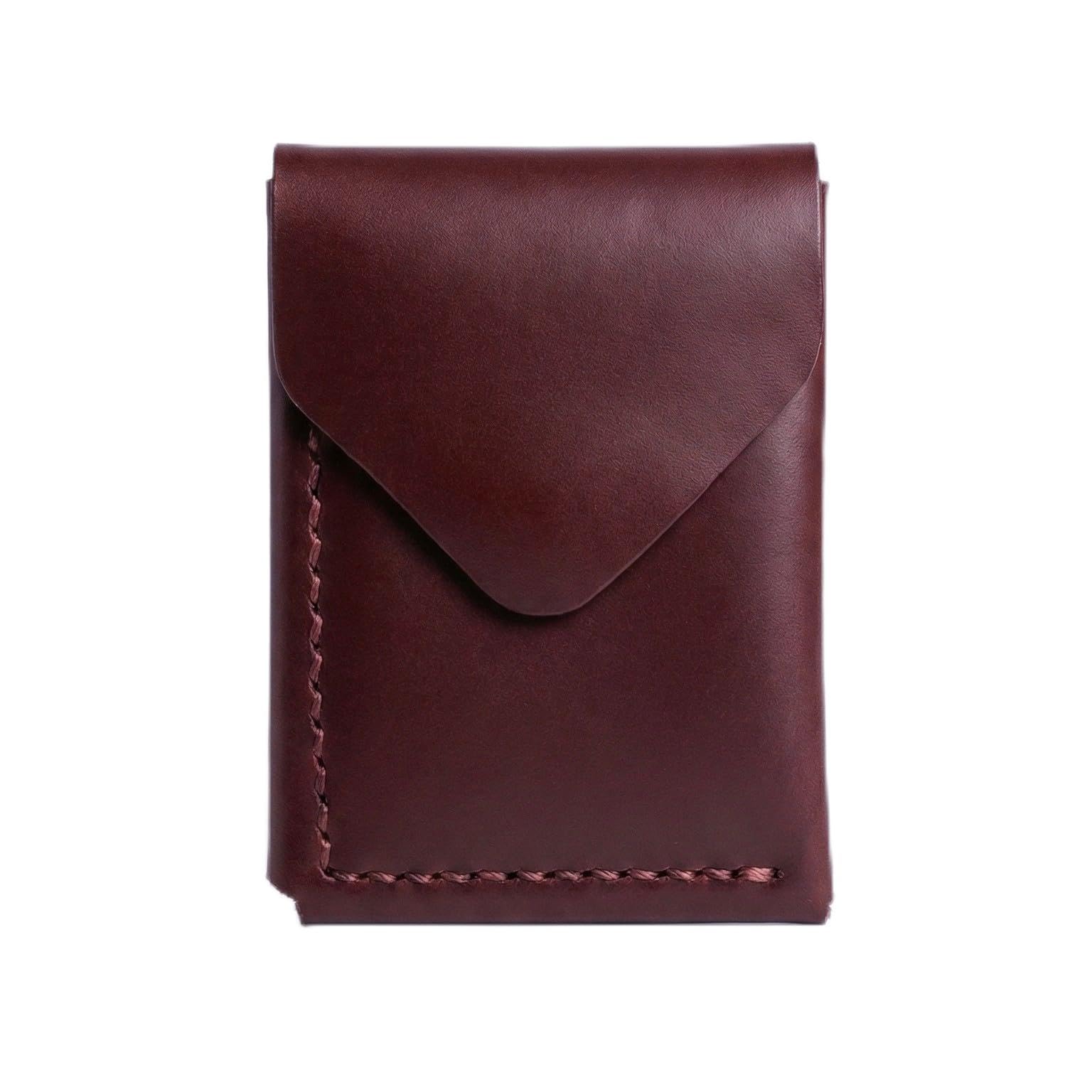 india hand crafted imported leather wallet for men | classic slim cash & card holder | minimalist reddish brown leather | compact pocket | oldisroad