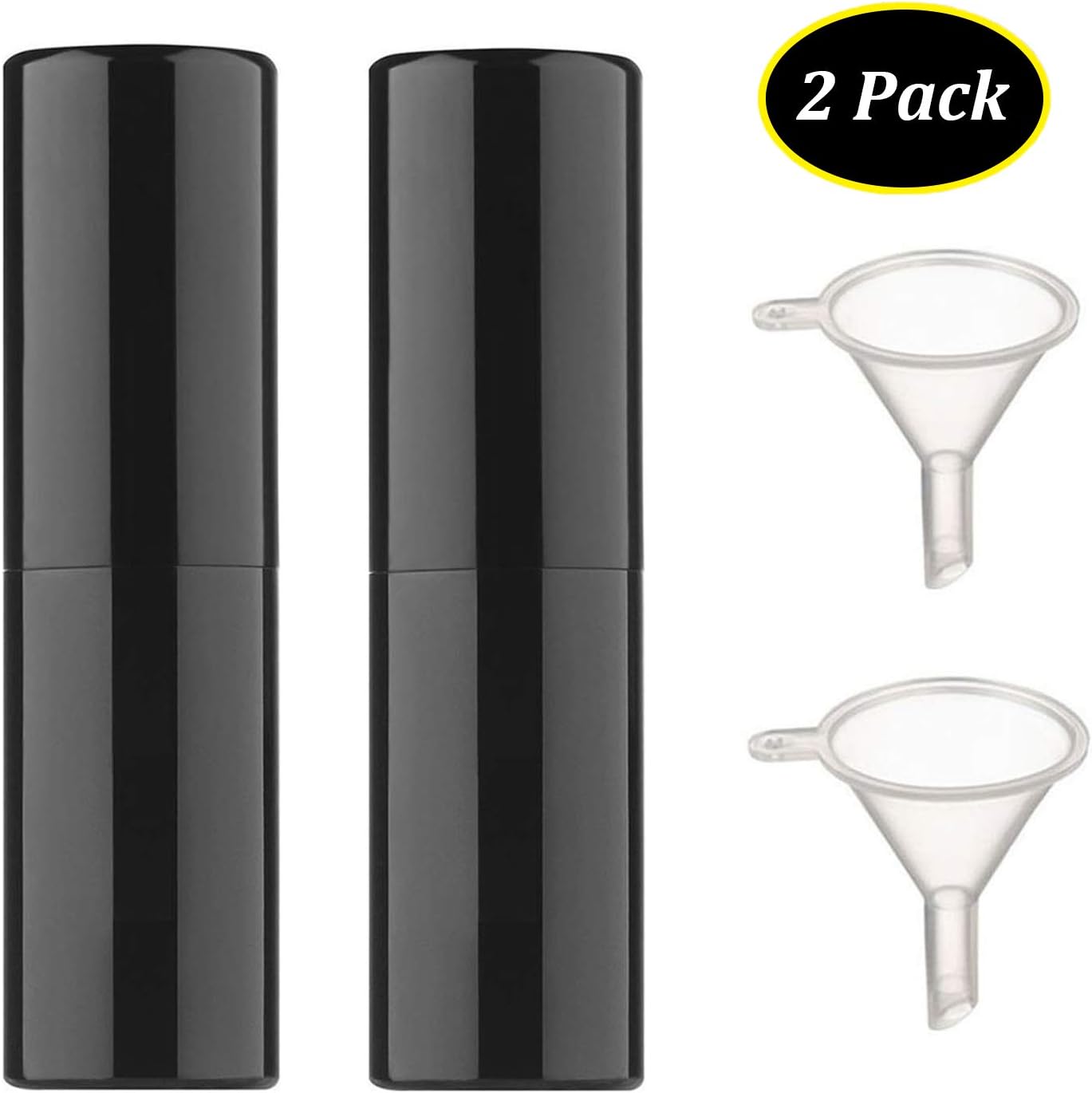 UNIAI Refillable Perfume Atomiser Bottle Perfume Atomiser Bottles 2 PACK - 20 ml Portable Mini Travel Atomizers Metal Shell Spray Bottle with Funnel Pump (Black)