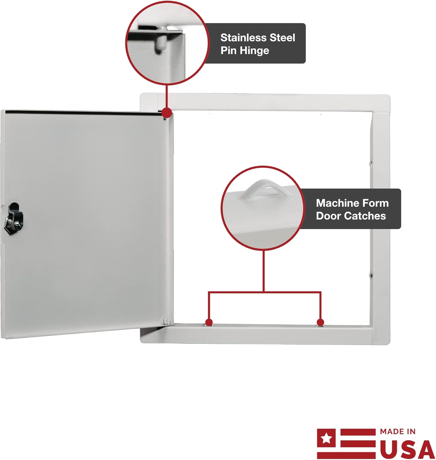 Elite 1000 Interior Metal Access Doors for Walls and Ceilings USA Made W/Keyed Cylinder Lock 2 Keys Provided