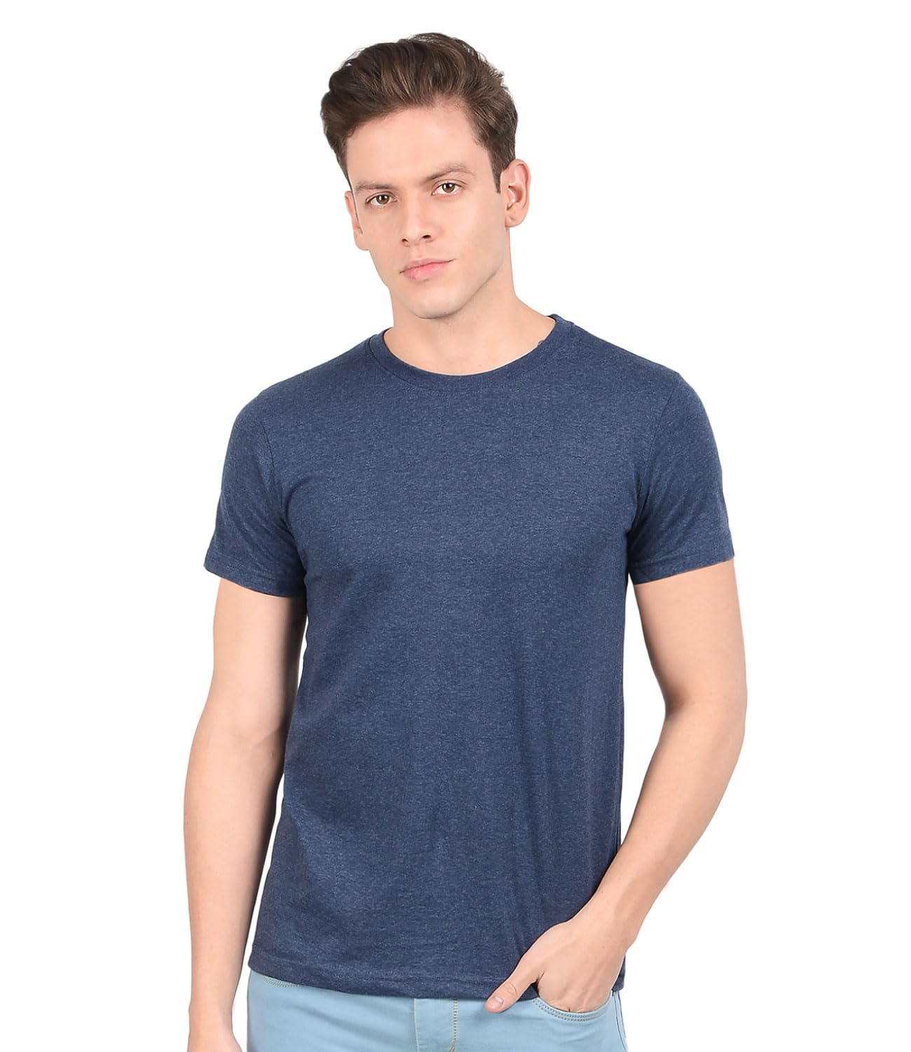 scott international T Shirt for Men | Plain Round Neck T Shirts | Cotton Tshirt for Men | Men's T-Shirt | Tshirt for Mens Stylish | T-Shirts for Mens (Pack of 1)-picture-49