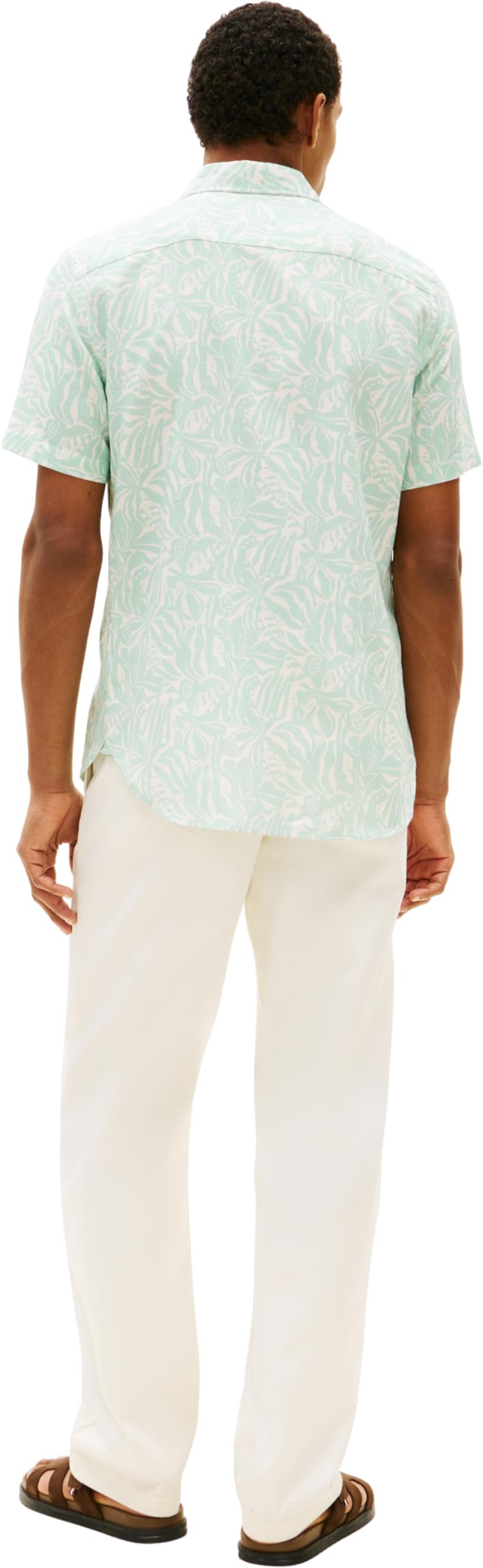 Tommy Hilfiger Herren Linen Blend PRT Rf Ss Camp Mw0mw42459 S/S Shirt (1er Pack)