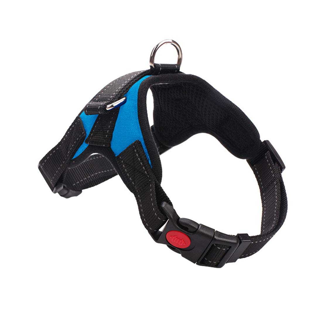 Dog Harness Anti Pull Nylon No Pull Chest Harness Adjustable Pet Car Harness Chest Strap for Small Medium Large Dogs Reflective Running Harness (blue, L)