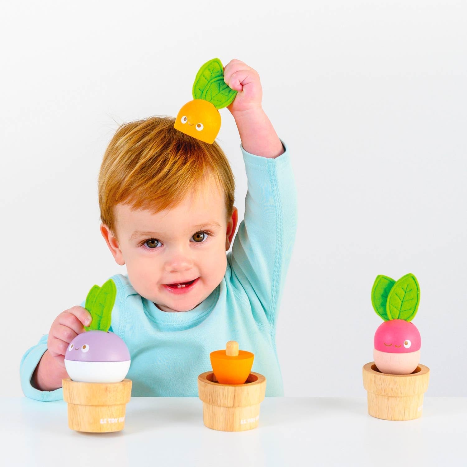 Le Toy Van - Wooden Educational Petilou Stacking Veggies Toy | Baby Sensory Montessori Toddler Learning Toy - Suitable For 18+ Months