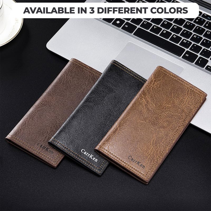 Image of Kraptick Bi-Fold Wallet Organizer, Card Holder for Men & Women, Stylish Long-Slim Design (MFP912)