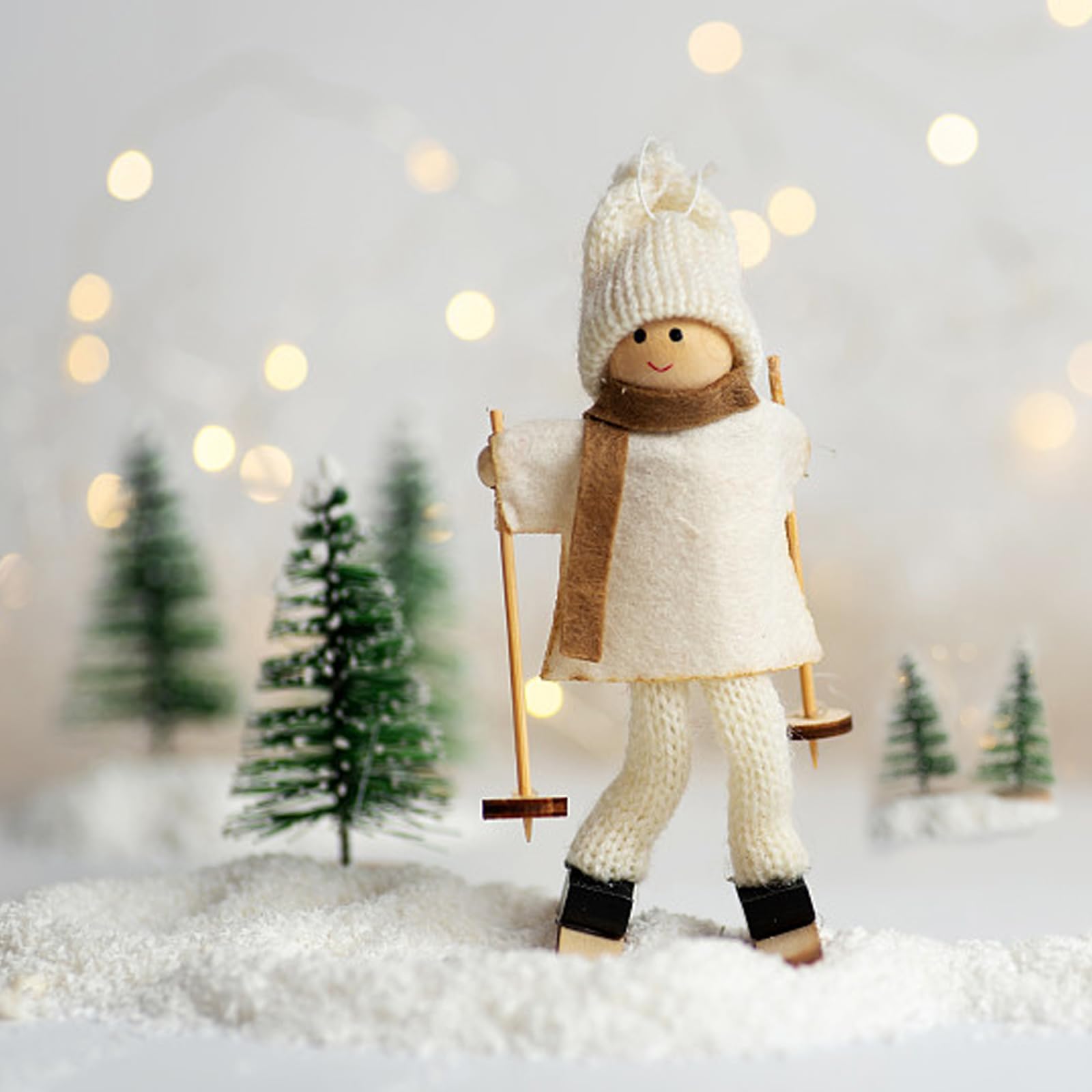 Mini Alberi Di Natale Con Neve - Set 9 Pezzi In PVC - 10/15/20 Cm - Decorazioni Natalizie Per Tavolo E Casa - Foto 9