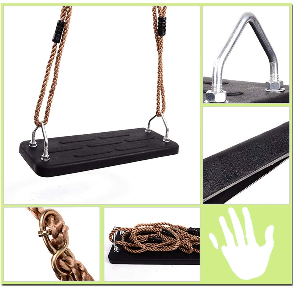 HUDORA Columpio De Tabla De Goma – Asiento Reforzado Con Cuerdas Ajustables, Certificado TÜV (hasta 100 Kg)