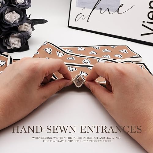 Miniatura 6 de Women's Designer Neckerchief Handbag Handle Ribbon Fashion Scarf Cute Heart Printed Hair Tie