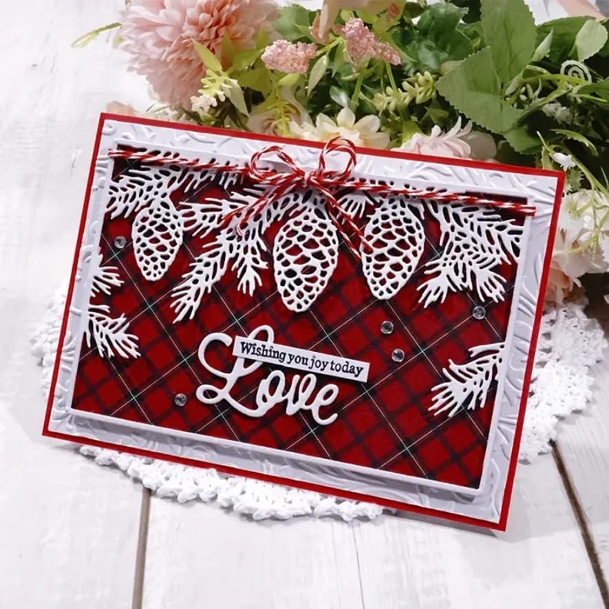 Miniatura 4 de Marco de piñones con marco de metal troquelado, tarjeta de marco de Navidad, plantillas de corte de metal para tarjetas de álbumes de recortes