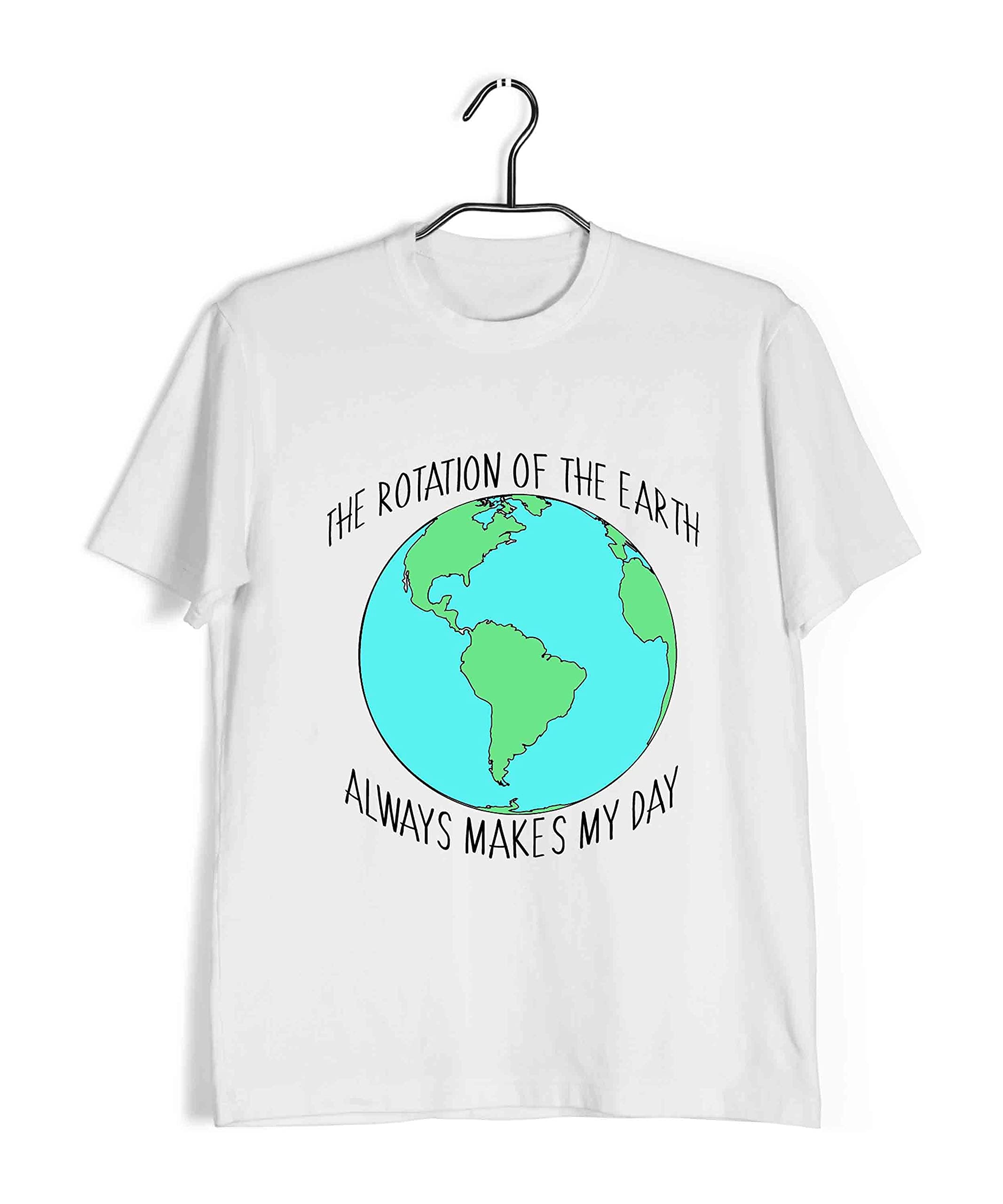 AaramkhorEngineering T-Shirt for Men | Physics | The Rotation of Earth Makes My Day | Science | Nerd | Regular Fit for Men Sizes S to 4XL|