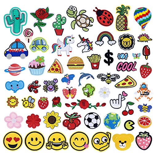 Parches para planchar, Joyfeel Store, 15 parches bordados para decoración de varios tamaños para ropa, chaquetas, mochilas, vaqueros. N.º 4