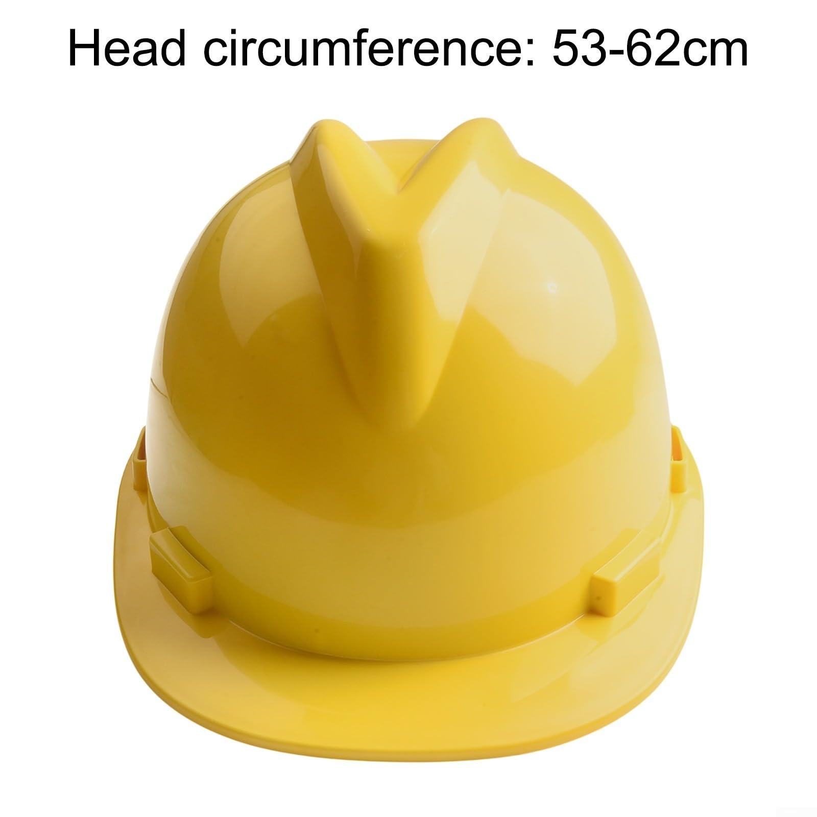 Engineering Safety Helmet V-Type ABS Construction Hard Hat Adjustable Lightweight Protection Low Center of Gravity Soft Brow Pad(Yellow)