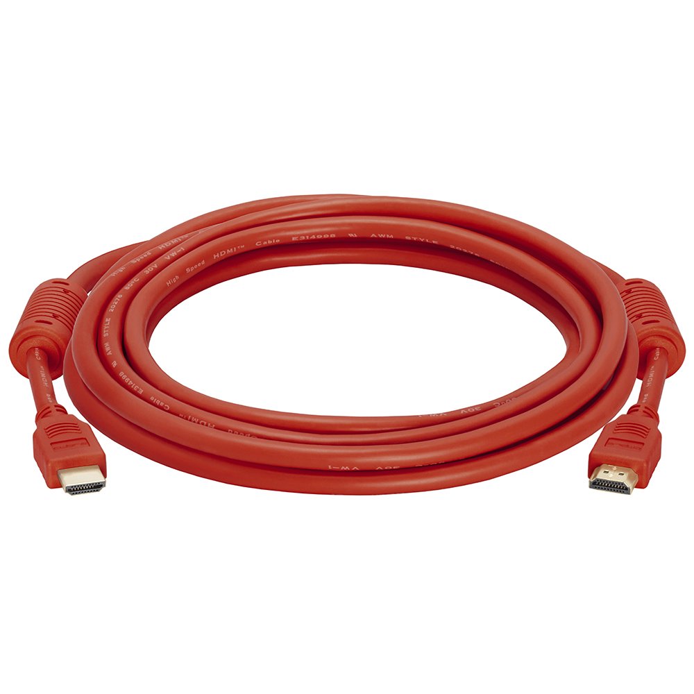 Cmple Cable HDMI HDMI rojo de 10 pies (3 m)