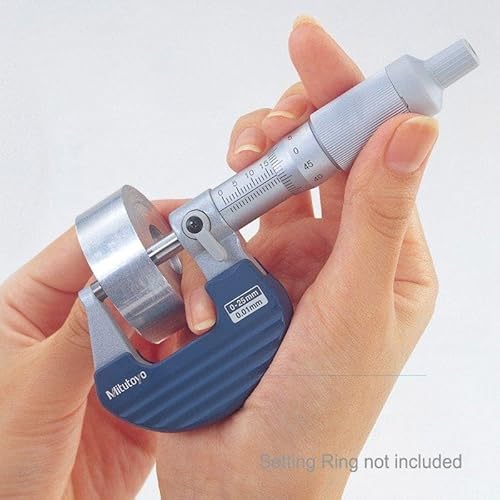 Mitutoyo MIT102-707 Ratschen-Trommel-Messschraube mit 0,001 mm Skalierung, 0–25 mm Bereich