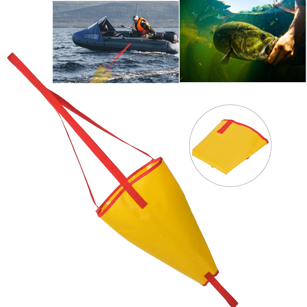 Alomejor Sea Anchor Drogue PVC Heavy Duty Sea Anchor Drogue Drifting Brake Usado para Reducir La Velocidad de Su Embarcación