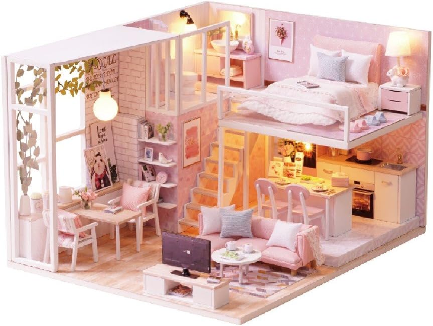 CUTEBEE Dollhouse Miniature with Furniture, DIY Dollhouse