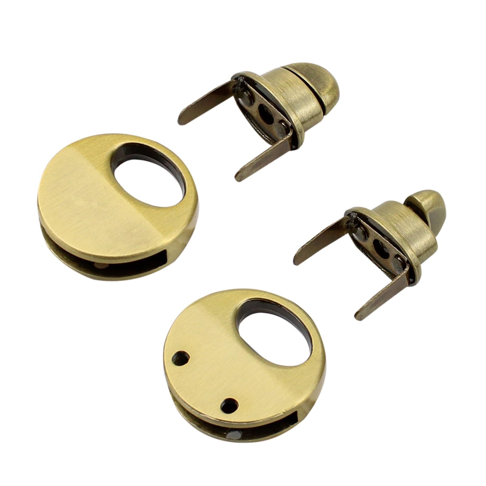 PVUVTNAHW 10Pcs 2.1CM Round Metal Turn Lock Replacement Twist Clasp Hardware For Handbag Purse Bag Accessories(Lightgold)