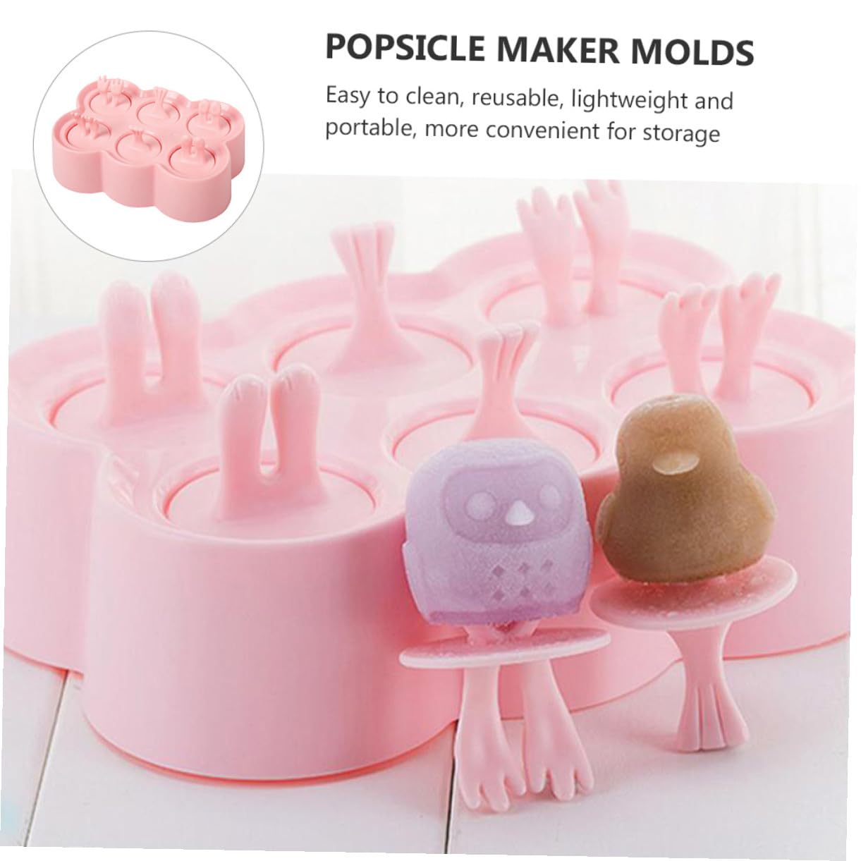 BESPORTBLE 4ensembles Moule à Glace Silicone Moules à Glaçons Été Animaux pour Fabrication Maison