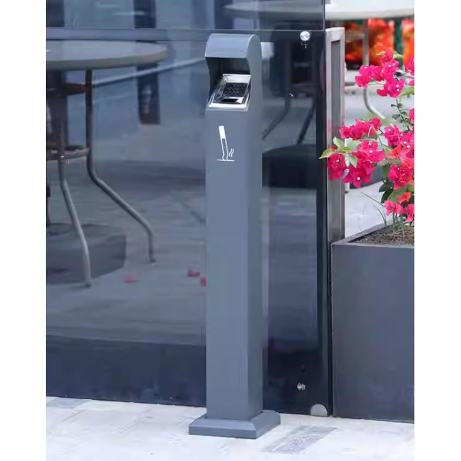 free standing outdoor cigarette bins Amazon.com: Free Standing Bin, 100cm Stainless Steel Cigarette Can, Outdoor  Ashtray for Office Pub Hotel Garden Living Room Smokeless Toilet : Home &  Kitchen
