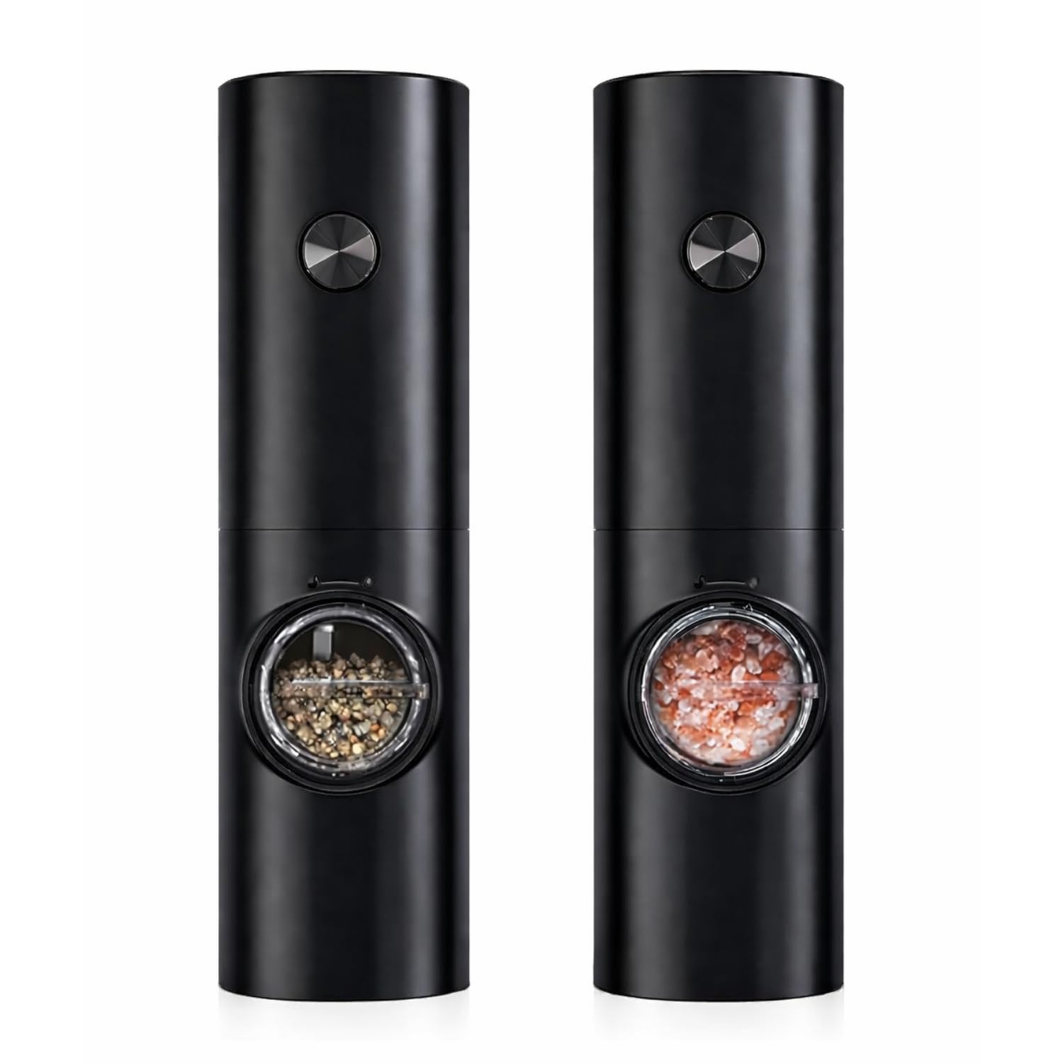 Kit 2 Moedor Elétrico de Sal e Pimenta Premium Automático (Pacote com 2) com Luz LED e