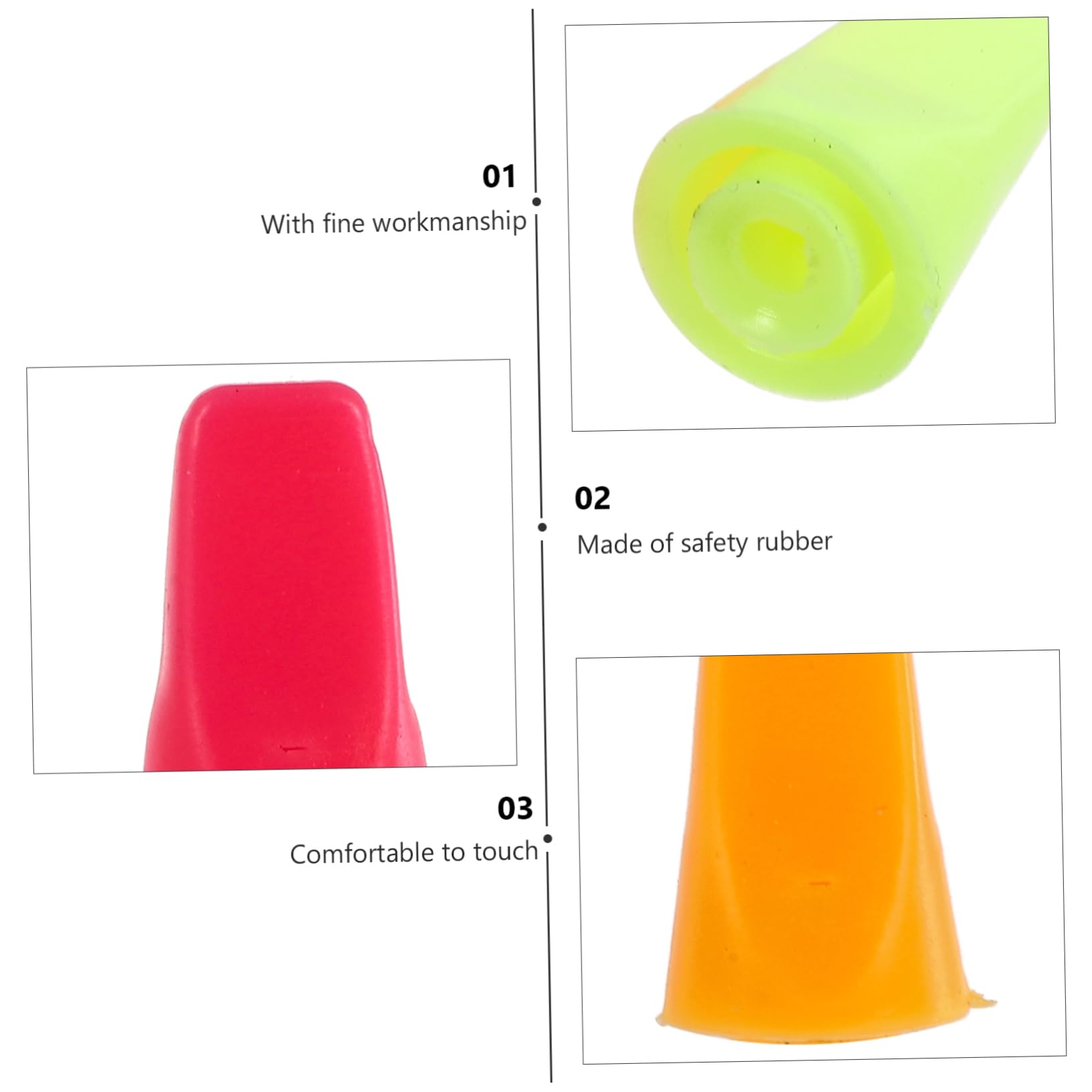 VILLCASE 2sets Knitting Needles Point Covers Protective Caps for Crochet Needles Rubber Tip Stopper Easy Maintenance 30pcs*2