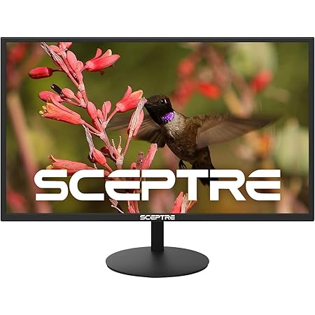 Sceptre E275W-19203R 27" Ultra Thin 1080P LED Monitor 2X HDMI VGA Build-In Speakers, Metallic Black 2018