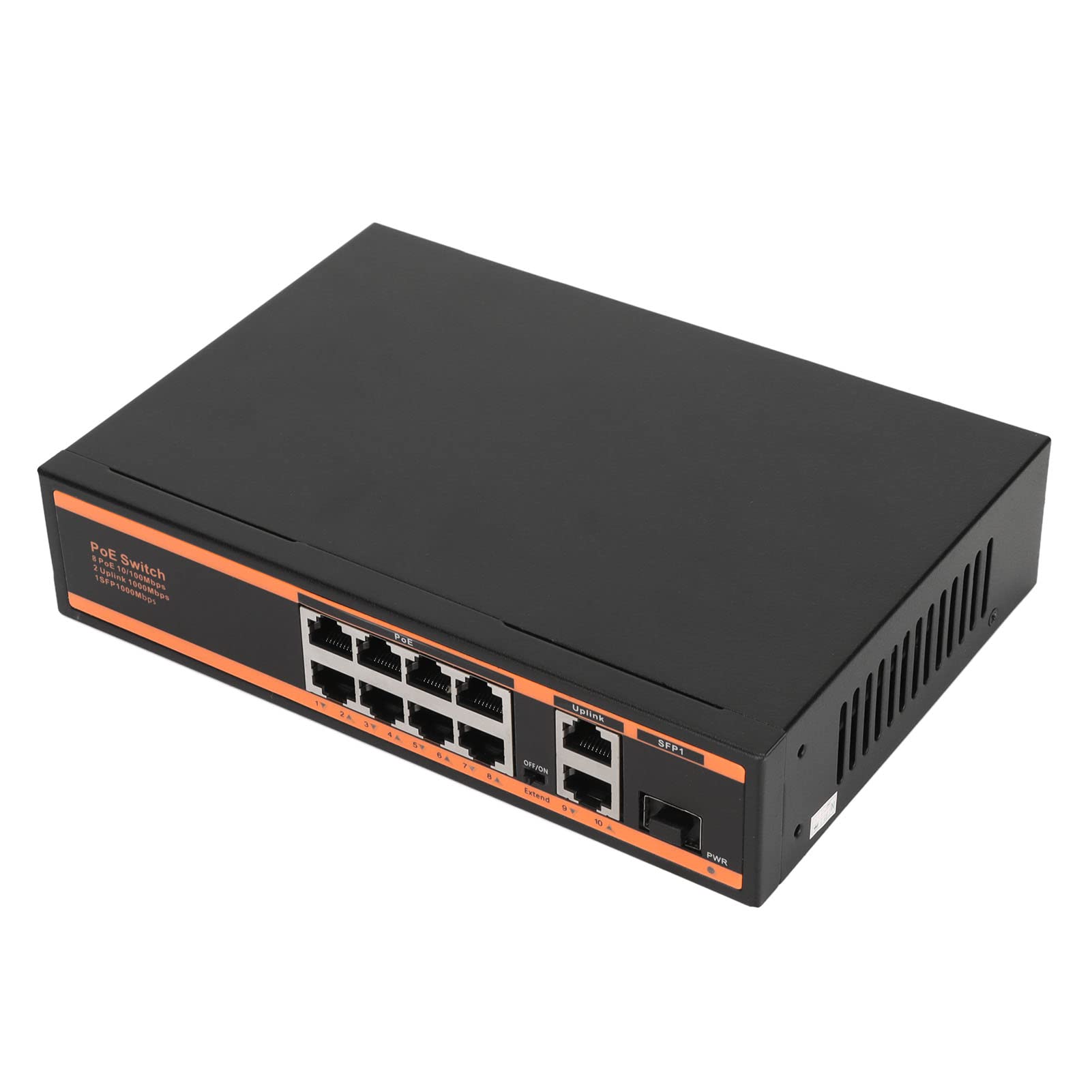 10-Portańskie PlZłącznik Poe, 8 Portowie Fast Ethernet Poe, 2 Porty Fast Ethernet, Niezarządzaliny Pluącznik Gigabit IEEE 802.3AT z Automatykizną detekcją, Cichy Bezyylatora,