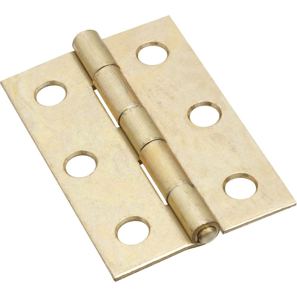 National Hardware V518 2-1/2" Non-Removable Pin Hinge in Brass