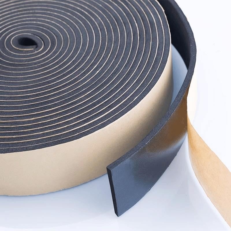 Bande de Mousse adhésive à Support Solide, 1 pièce, Bande éponge Auto-adhésive, Isolation phonique, Bande de Caoutchouc d'étanchéité Anti-Collision(5mmx25mm x 10m)