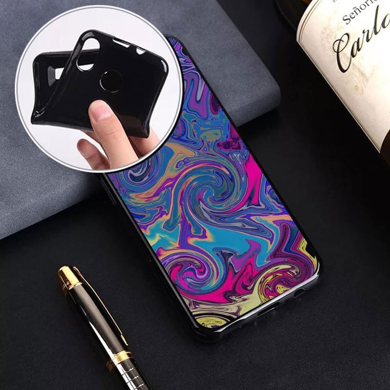Phone Case for Doogee DK10 (6.67"), with [1 X Tempered Glass Screen Protector], Ultra-Thin Soft Silicone Skin, Black Shockproof Bumper Cover for Doogee DK10 - Ink Starry sk