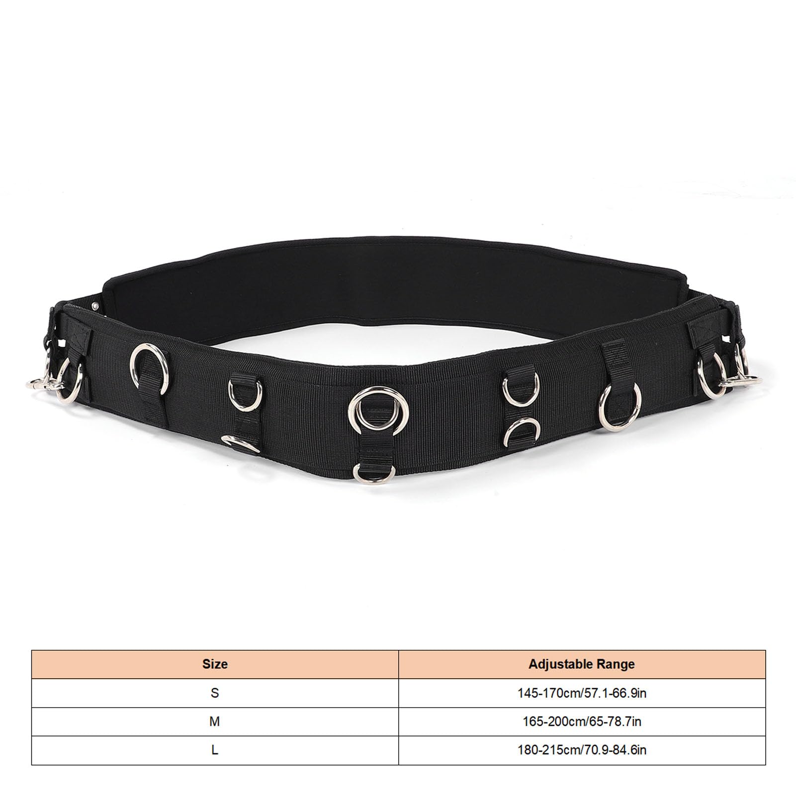 Horse Training Surcingle, Professional Safety Adjustable Horse Lunge Strap Lunging Surcingle for Conditioning Horses Equestrian Supplies (Large)