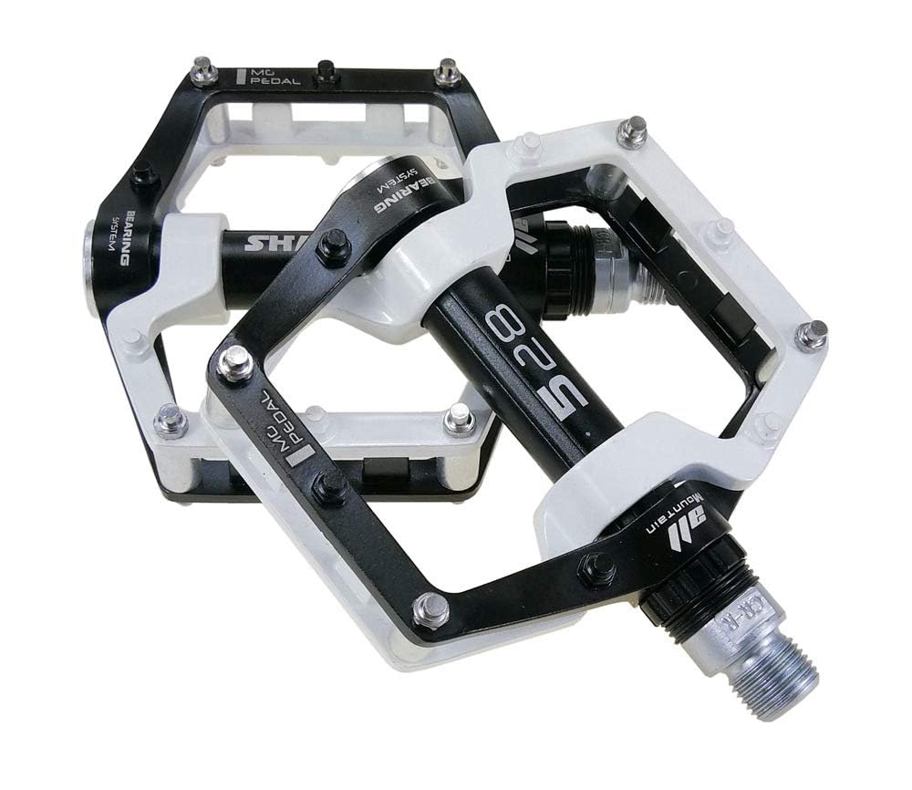 Mountain Bike Pedals, Aluminium Alloy Bicycle Pedals, 9/16" Sealed Bearing Non-Slip Pedal, Lightweight Road Cycling Bicycle Pedal Platform for Road Mountain BMX MTB Bike