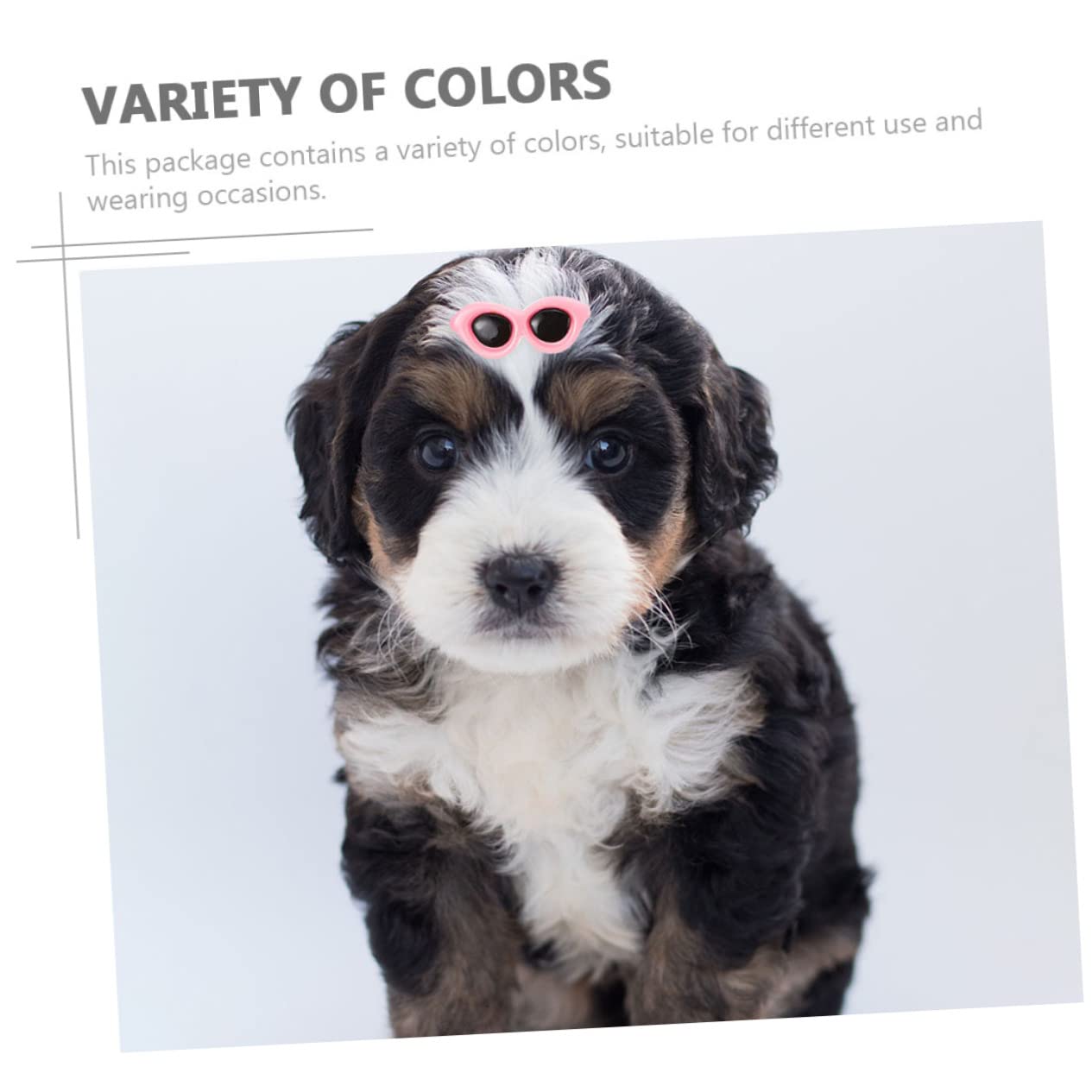 GRIRIW 15Pcs Sunglass Shaped Decorative Pet Hairpins Hair Clips for Dogs and Cats Adorable Headwear Accessories for Grooming and Parties