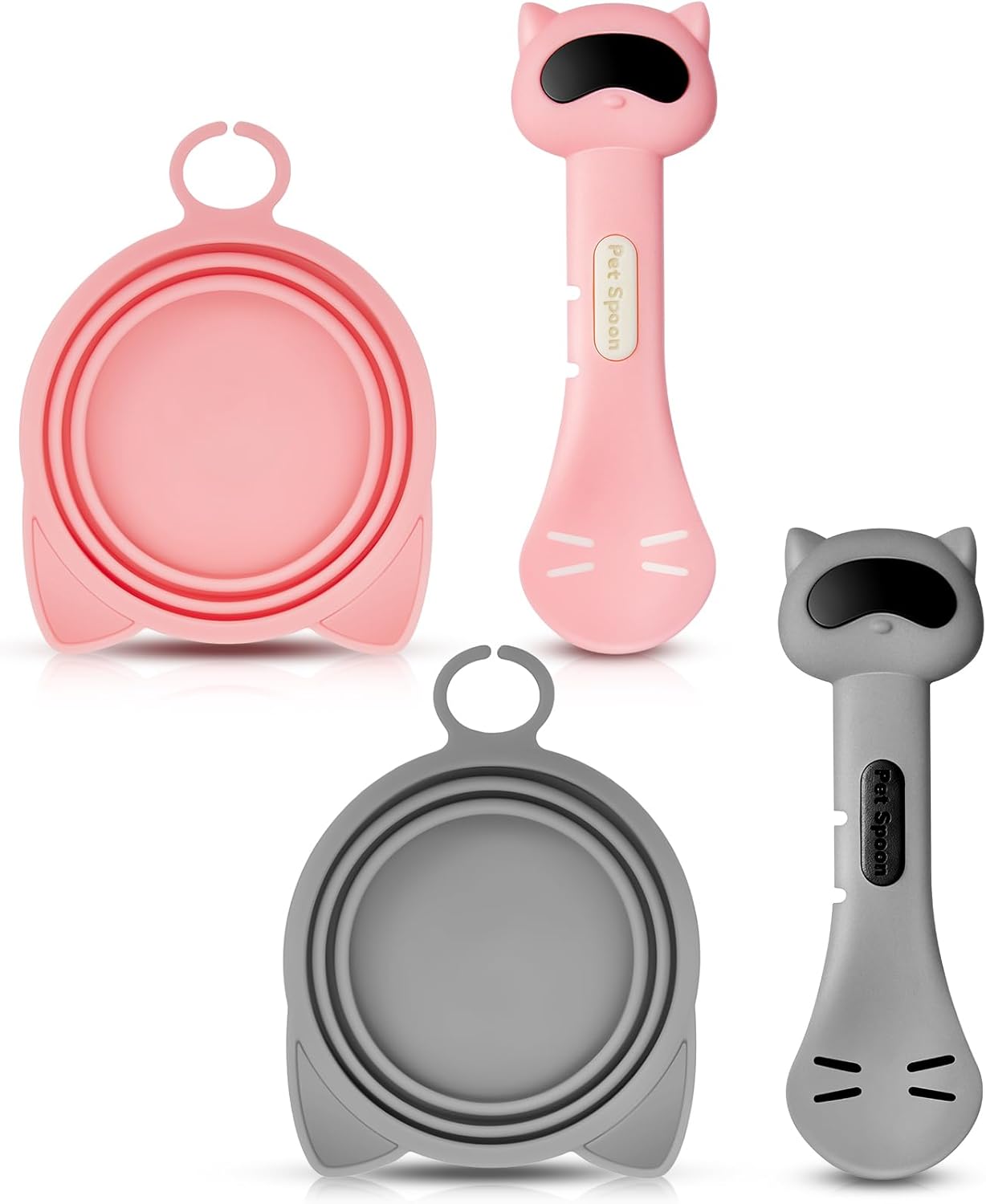 Pet Supplies 4 Pcs Cat Food Can Cover Lids Set, Dog Food Can Lids