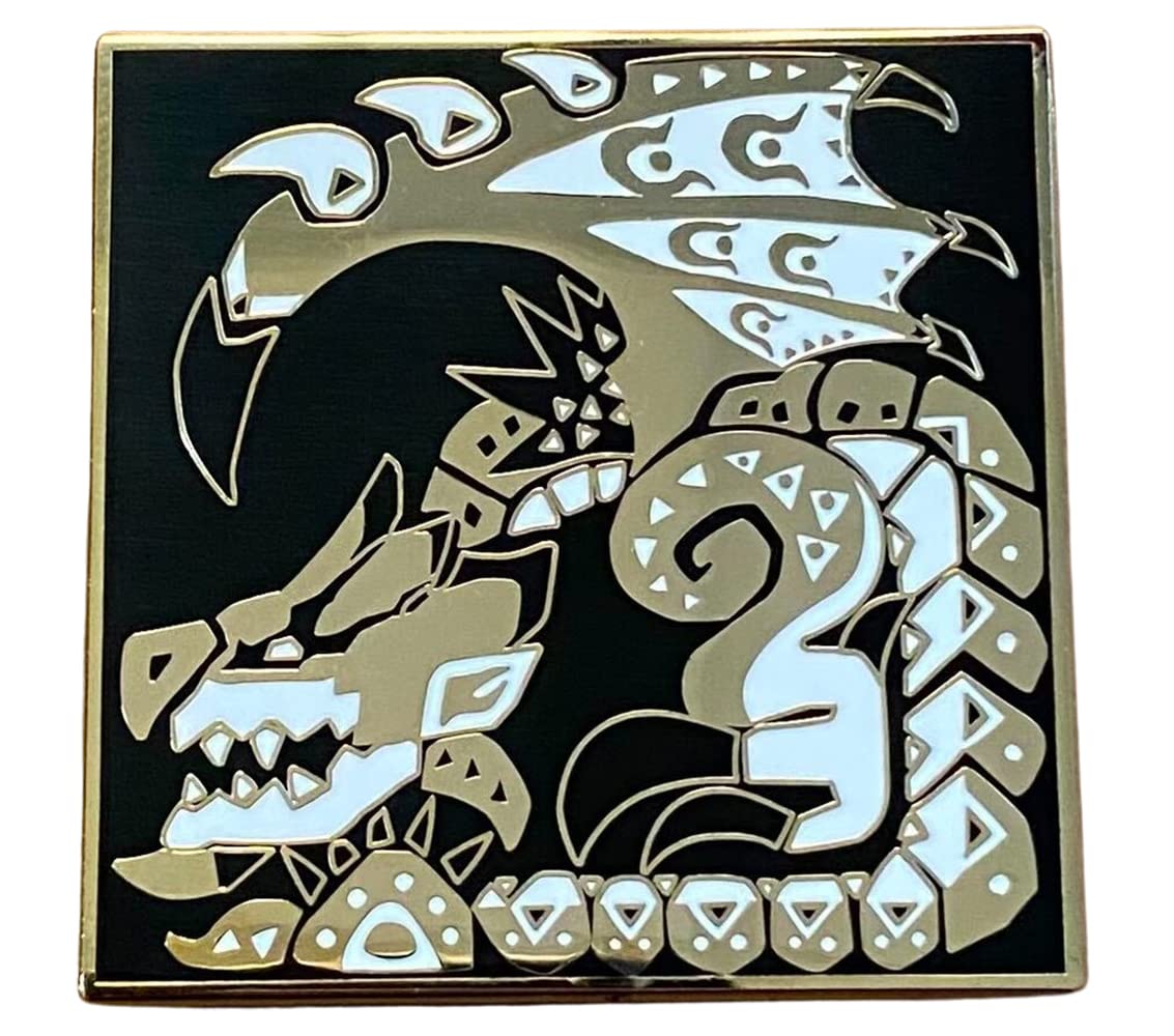 Zen Monkey Studios - Official Monster Hunter Rathian Pin, Red, Novelty Buttons And Pins, Pin